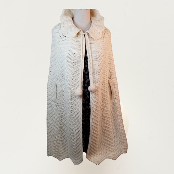 Handmade Victorian Cape Poncho With Hand openings Beautiful  One Size - Picture 3 of 16